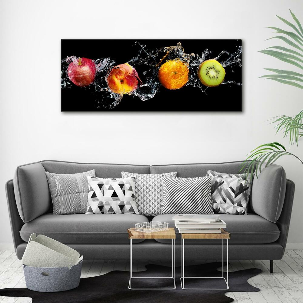 Wall art on glass Fruit and water