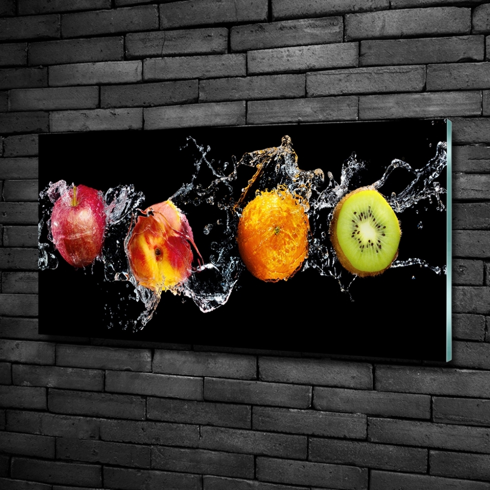 Wall art on glass Fruit and water