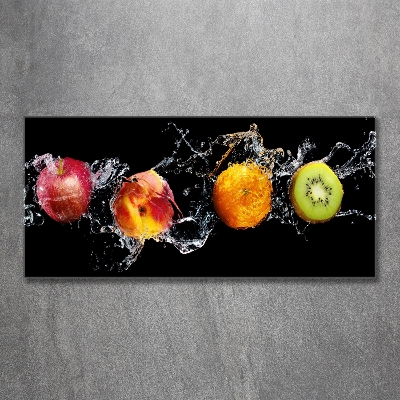 Wall art on glass Fruit and water