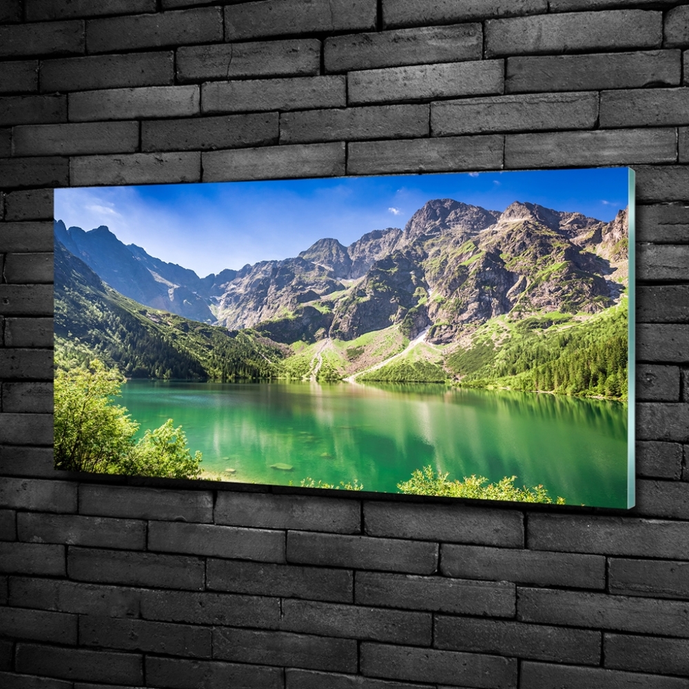 Glass wall art Morskie oko tatry