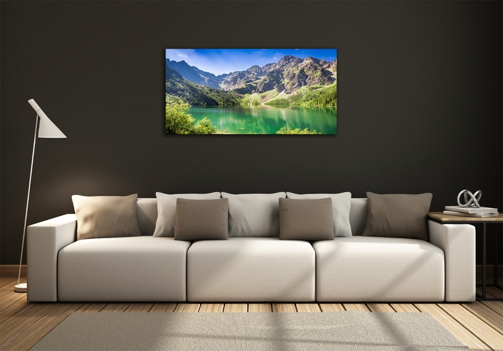 Glass wall art Morskie oko tatry