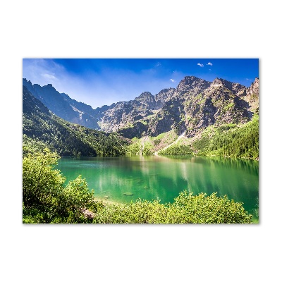 Glass wall art Morskie oko tatry