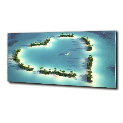 Wall art on glass Islands shape