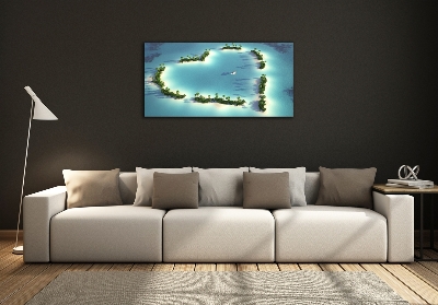 Wall art on glass Islands shape