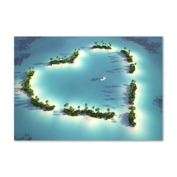 Wall art on glass Islands shape