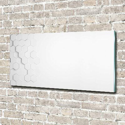 Glass wall art large Background hexagon