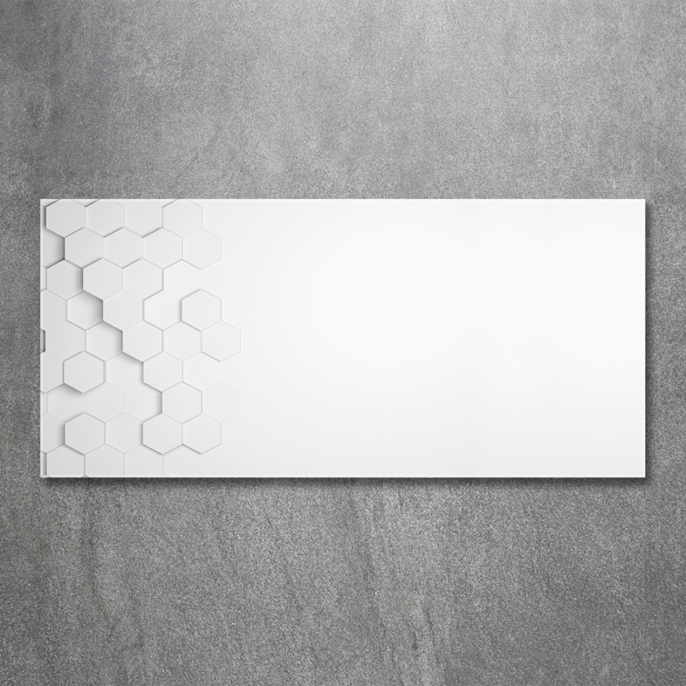 Glass wall art large Background hexagon