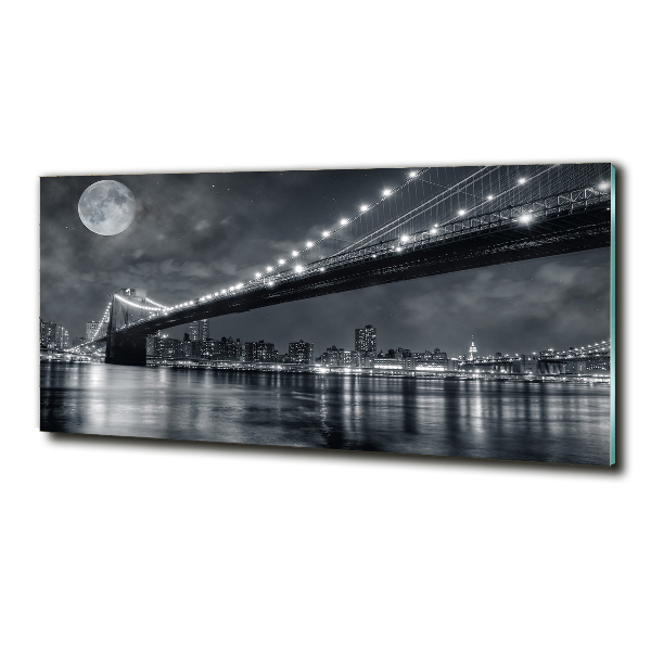 Glass art print Brooklyn bridge