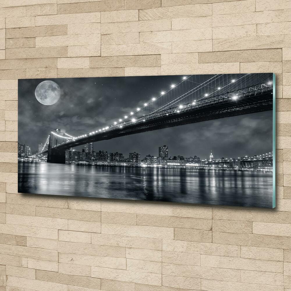 Glass art print Brooklyn bridge