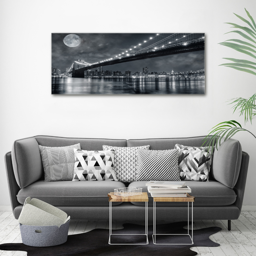 Glass art print Brooklyn bridge