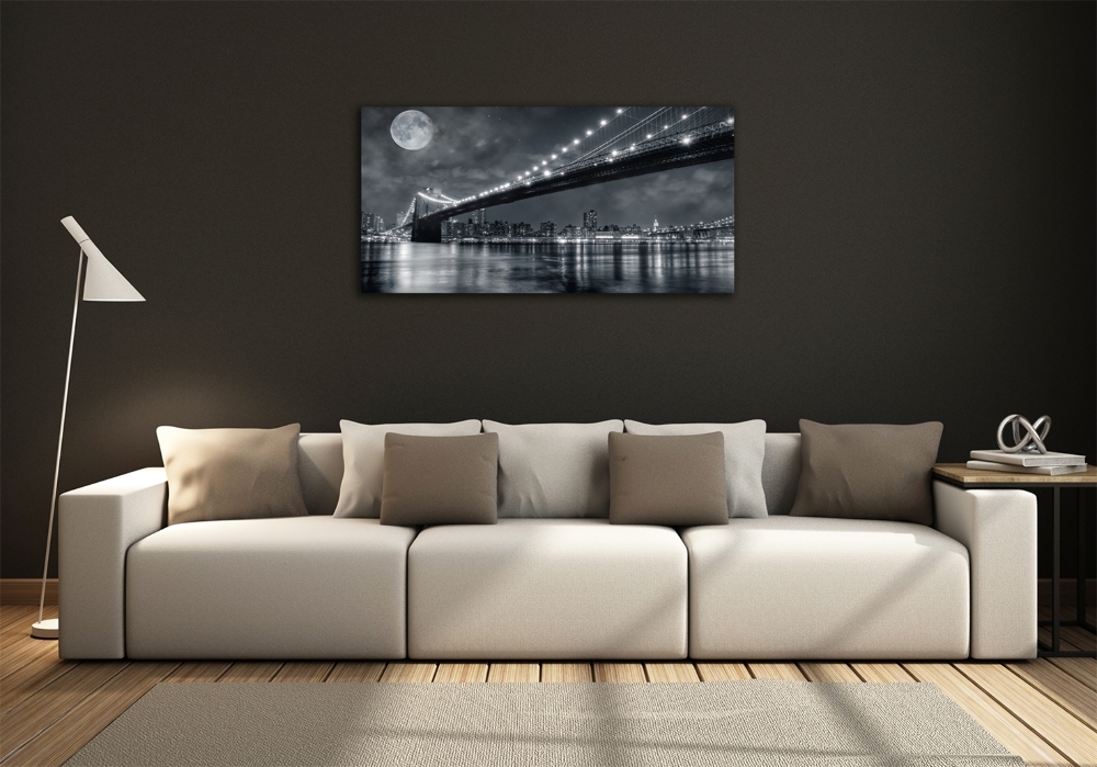 Glass art print Brooklyn bridge