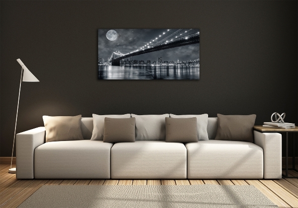 Glass art print Brooklyn bridge