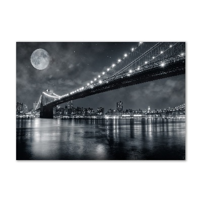 Glass art print Brooklyn bridge