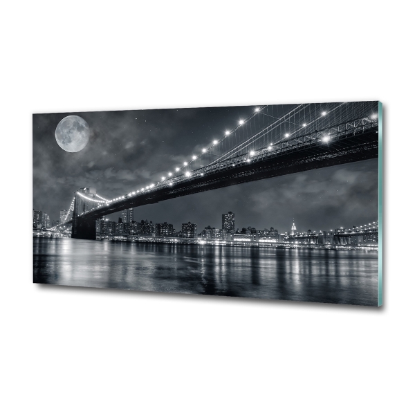 Glass art print Brooklyn bridge