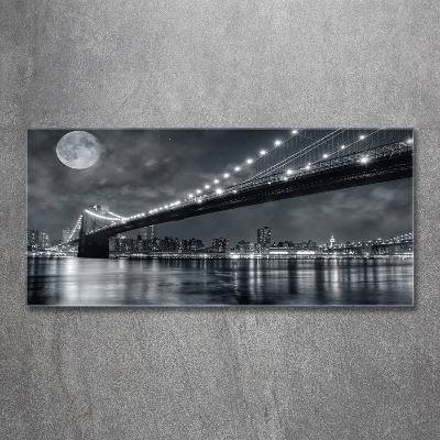 Glass art print Brooklyn bridge