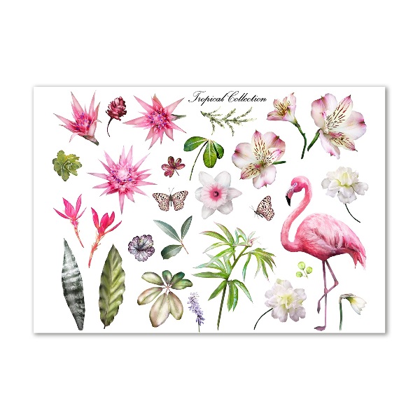 Glass picture wall art Tropical collection