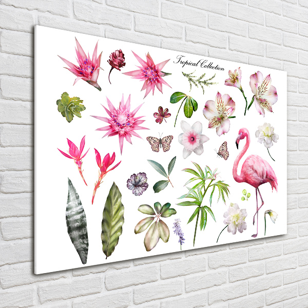 Glass picture wall art Tropical collection