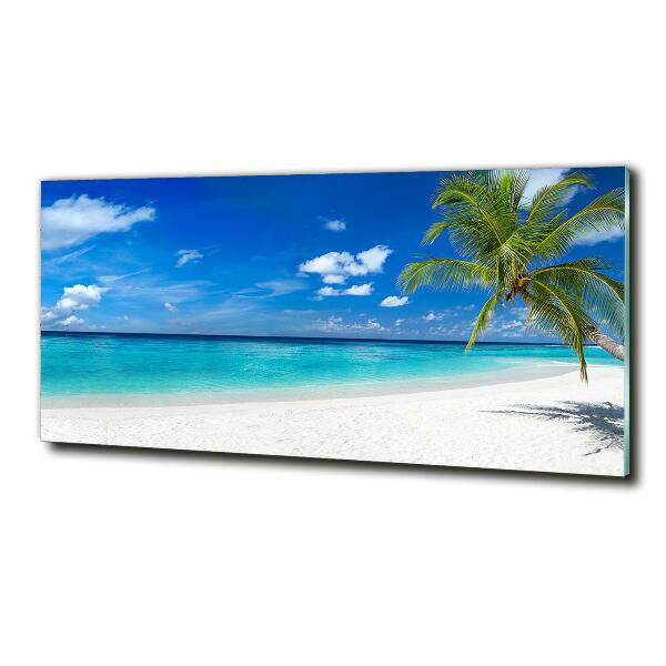 Glass art print Tropical beach