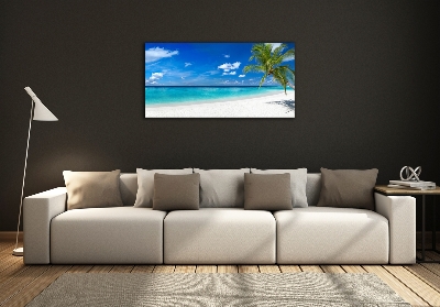 Glass art print Tropical beach