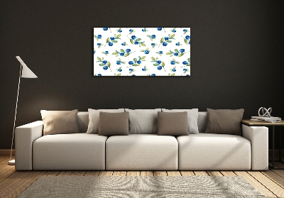 Wall art on glass Blueberry