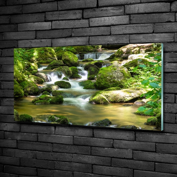 Glass art picture Waterfall