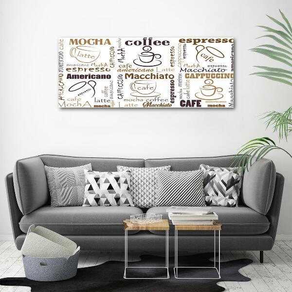 Printed glass wall art Coffee time