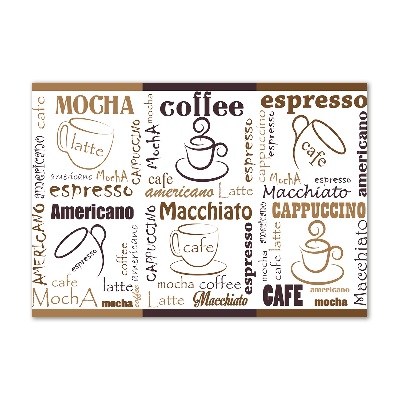 Printed glass wall art Coffee time