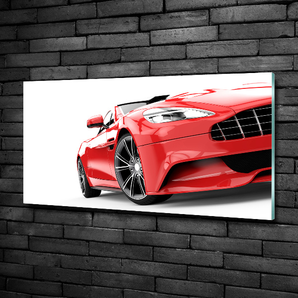 Glass picture wall art Sports car