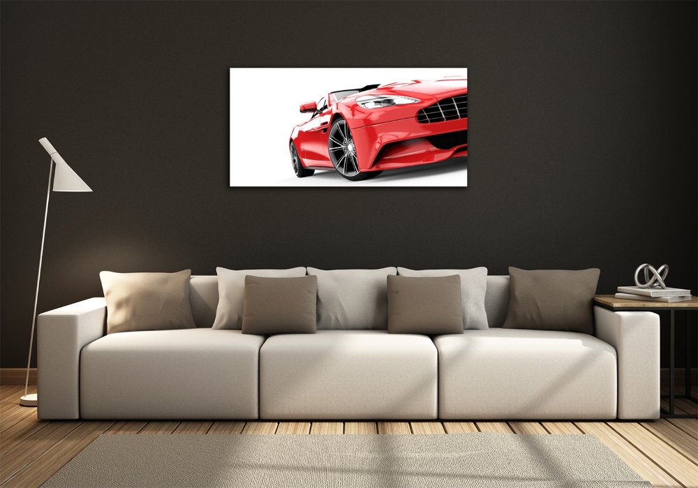 Glass picture wall art Sports car