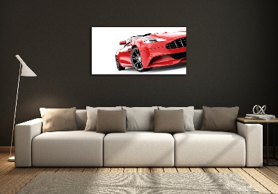 Glass picture wall art Sports car