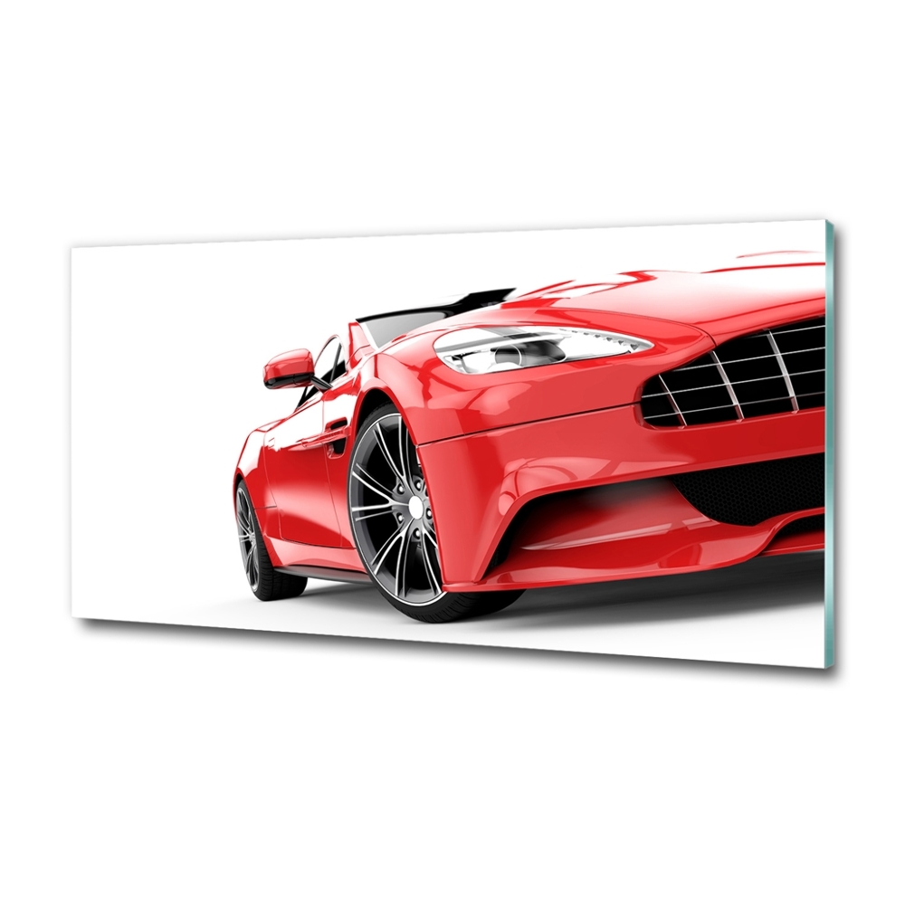 Glass picture wall art Sports car