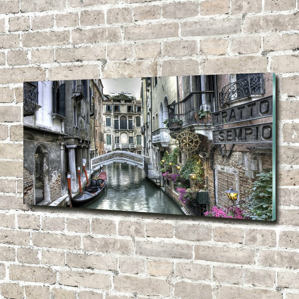 Glass wall art Venice italy