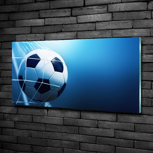 Glass art print Ball in the goal