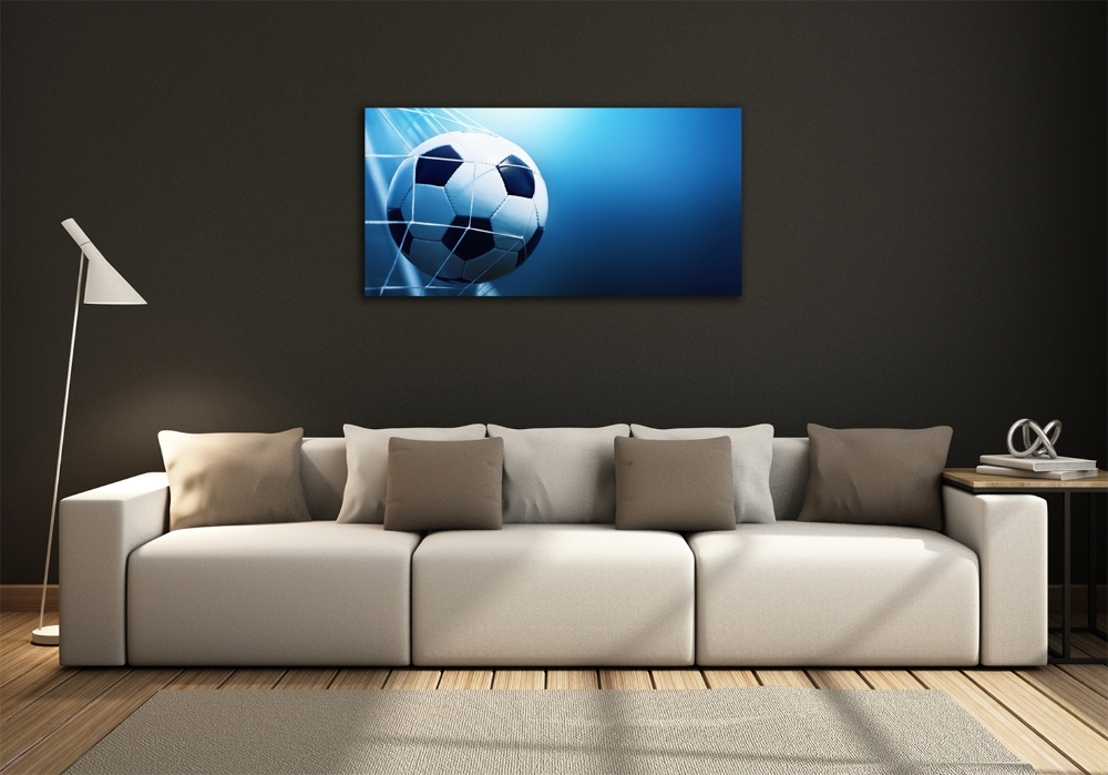 Glass art print Ball in the goal