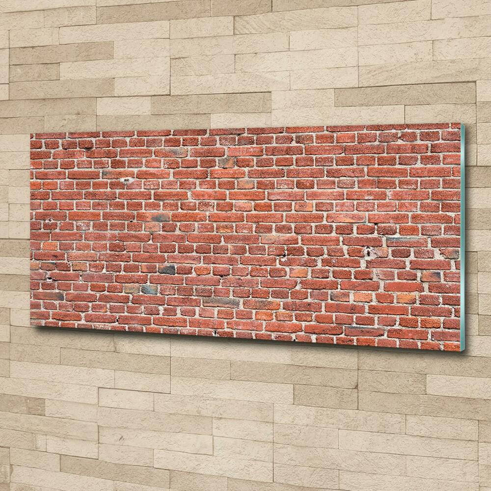 Glass picture print Brick wall