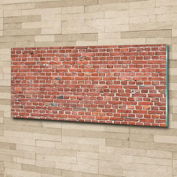 Glass picture print Brick wall