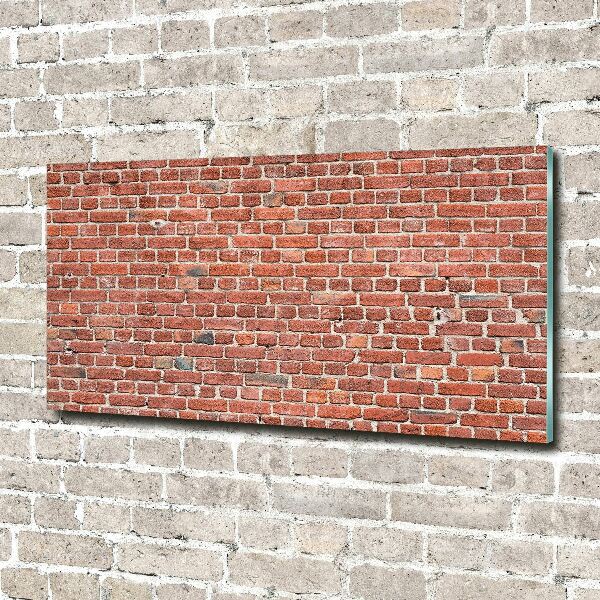 Glass picture print Brick wall