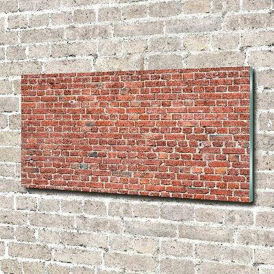 Glass picture print Brick wall