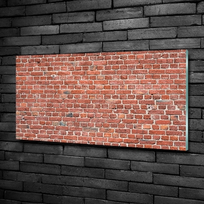 Glass picture print Brick wall