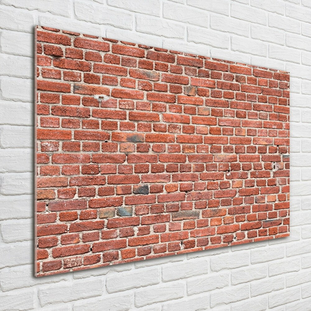 Glass picture print Brick wall