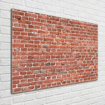 Glass picture print Brick wall