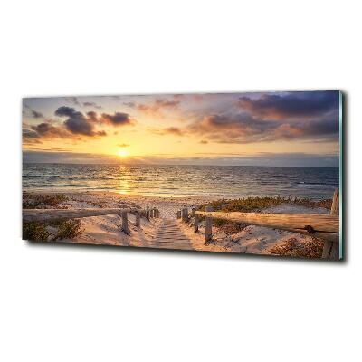 Glass art print Path to the beach