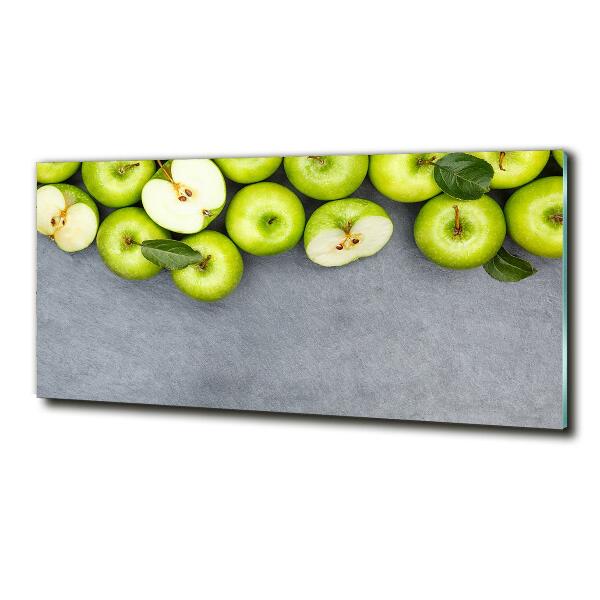 Glass wall art Green apples