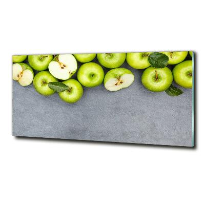 Glass wall art Green apples