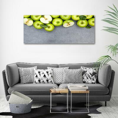 Glass wall art Green apples