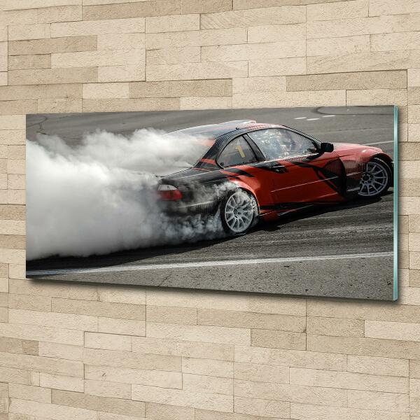 Printed glass wall art Drift track