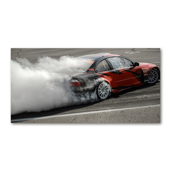 Printed glass wall art Drift track