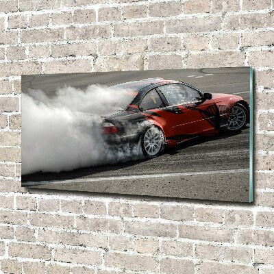 Printed glass wall art Drift track