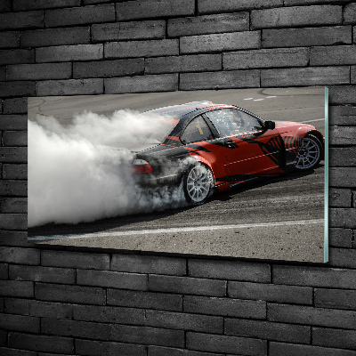 Printed glass wall art Drift track