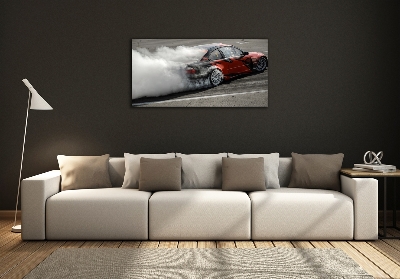 Printed glass wall art Drift track